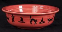 Fiestaware Homer Laughlin Halloween Black Cat Candy Vegetable Bowl